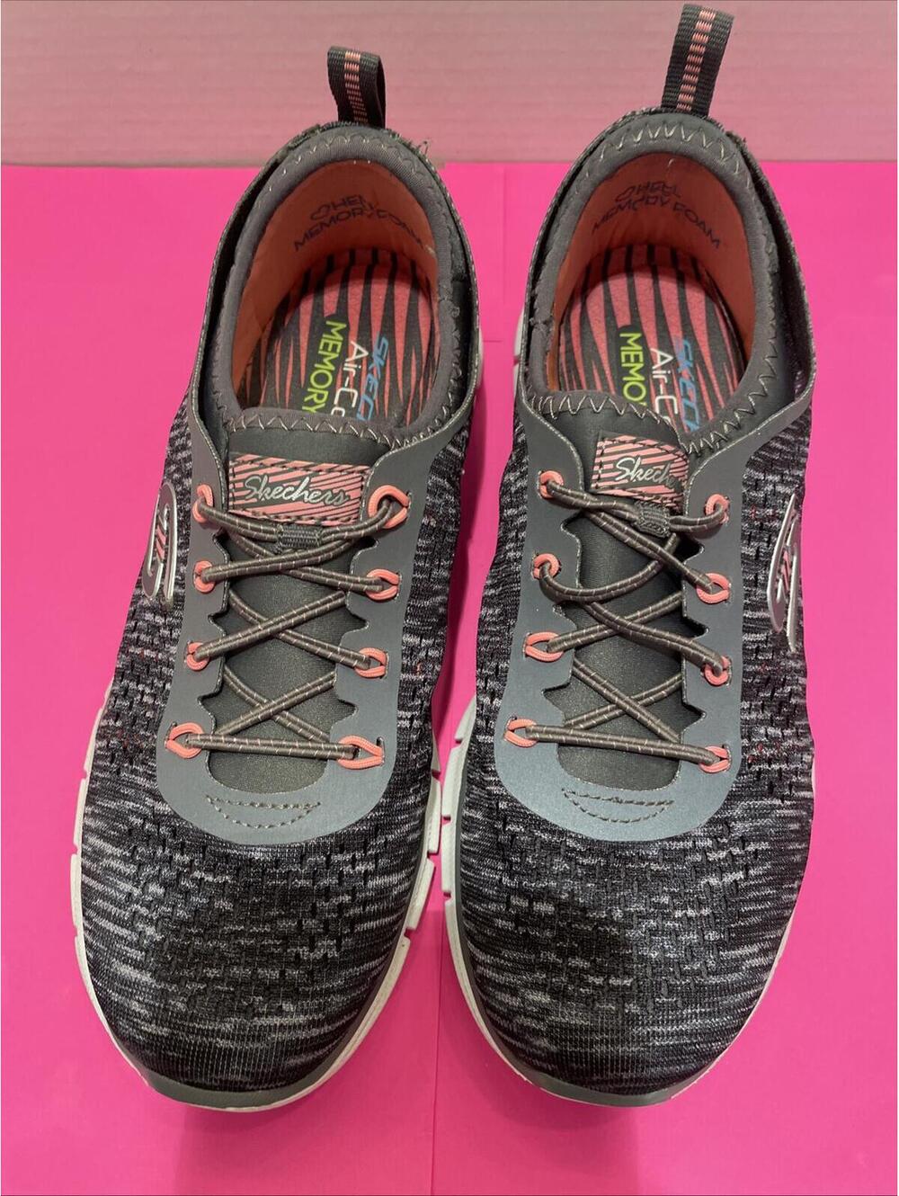 Skechers Women's Athletic Memory Foam Sneakers - Black and Gray